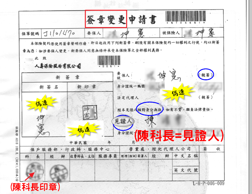 簽章不符-濫放貸 內勤外勤-亂亂掰(保單詐欺3-3) 簽章不符-濫放貸 內勤外勤-亂亂掰(保單詐欺3-3)